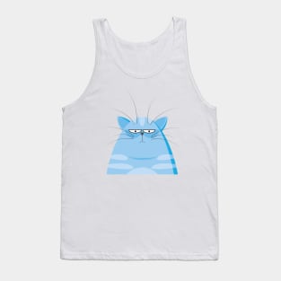 blue cat sleepless Tank Top